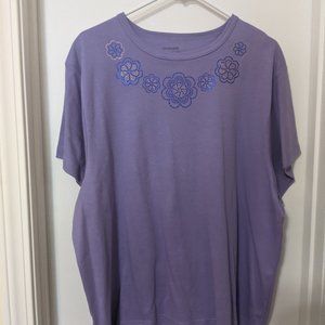 Purple short sleeve shirt, size XXXL